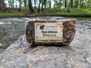 Pure black soap from Ghana